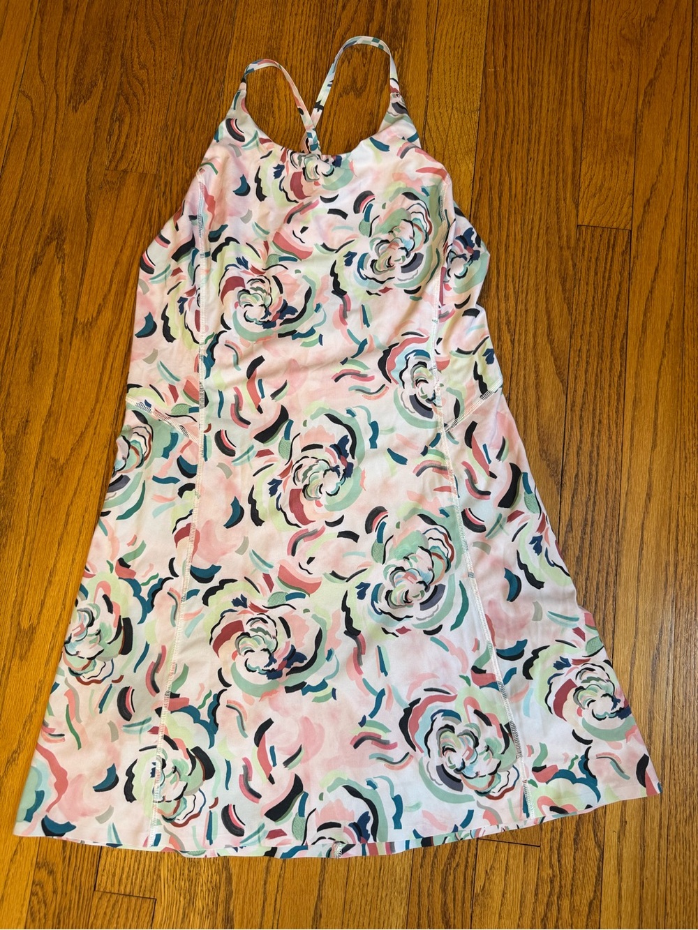 Athleta Infinity Pink Floral-Print with Teal & Navy Accents Womens